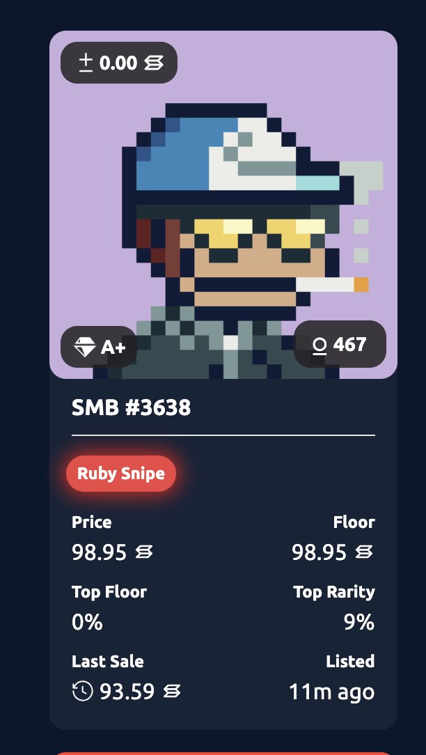 RubySolanaBot's tweet image. Our Beta platform just spotted an amazing snipe for @SolanaMBS 🔥 looking like their community is still going strong!

#Solana #SolanaNFT #NFTCommunity #SolanaSniper #RubyTools