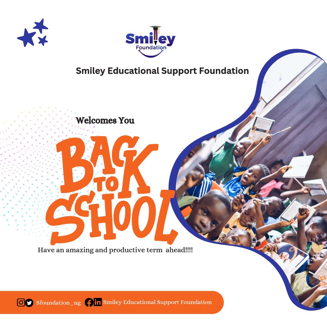 🎒🎉 Welcome back to school! 📚

We are back again this new year!
Helping children in underserved communities access quality education is the goal.

Happy resumption to parents, teachers and all students and pupils.

#SmileyFoundation 
#BackToSchool 
#AcademicAdventure