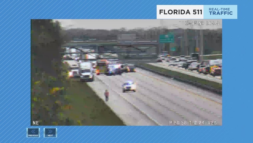 ALERT: CRASH blocking I-95 northbound lanes after Pineda Cswy. #News13Brevard