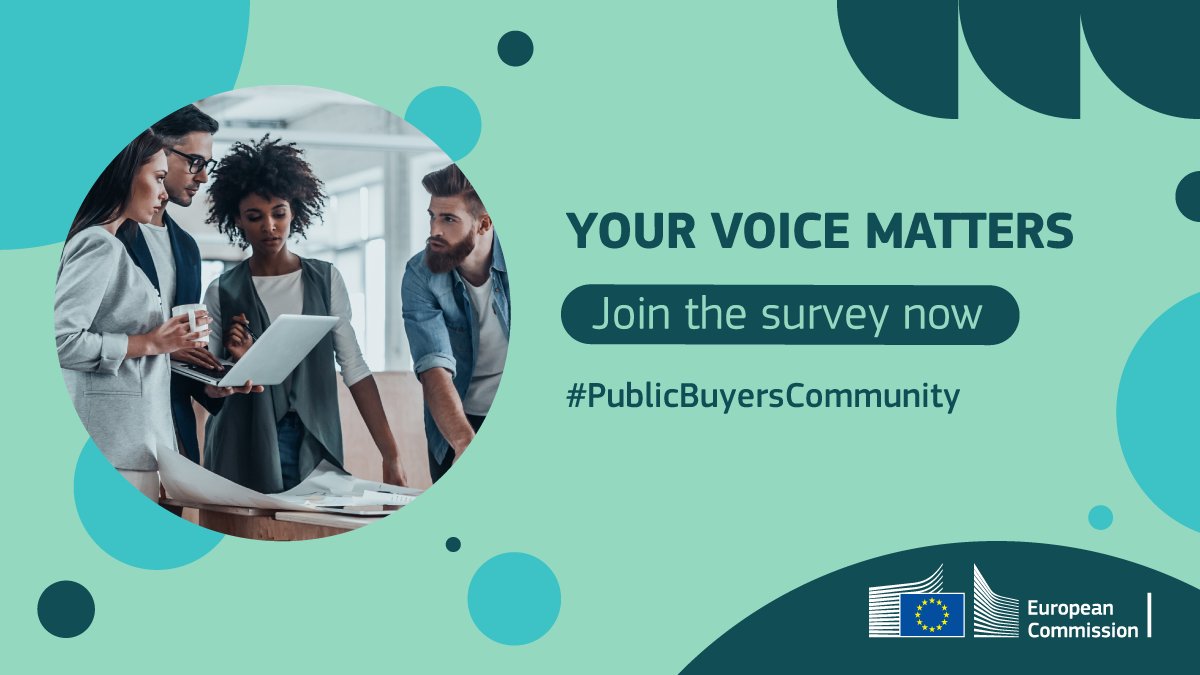 📢Public authorities, social economy enterprises, and legal experts, take note.

📝Take part in our survey on training and awareness-raising activities for socially responsible #PublicProcurement.

✍️ Share your insights here 👉 europa.eu/!YHdRhP

#PublicBuyersCommunity