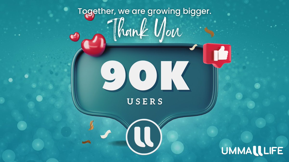 ummatoken's tweet photo. Alhamdulillah, We have reached more than 90,000 users on UMMA Life. 🩵🔥 remember that the growth of the UMMA Life network will greatly impact the demand for UMMA Tokens. 😉#UMMALife #network #growth 

https://t.co/wKtapJDUMH https://t.co/LXmDV2kZi3