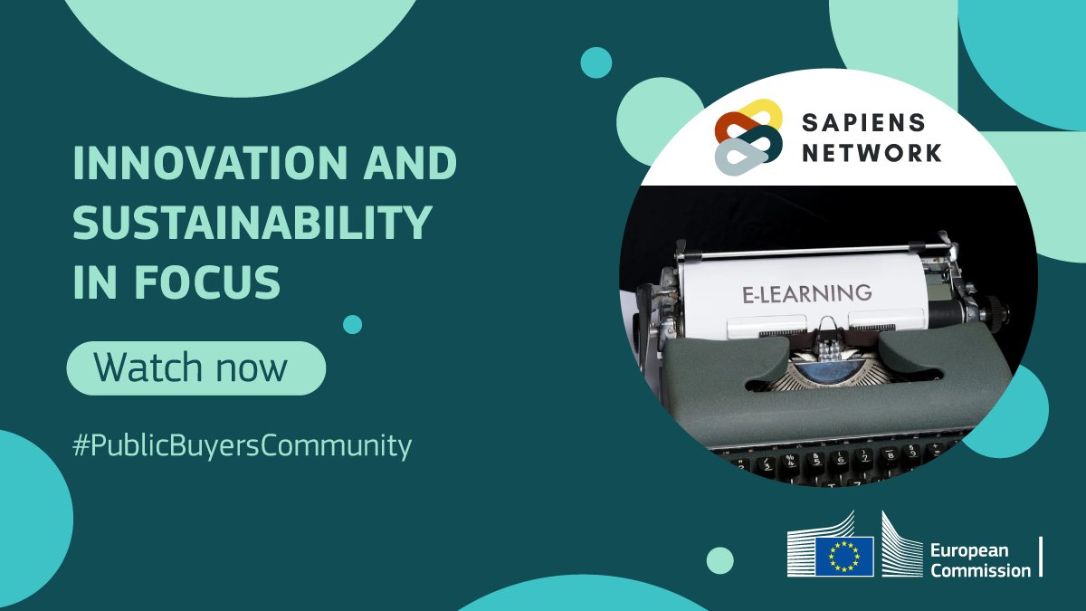 🔗Join the @SAPIENS_Network webinar series.

🌐Check out the 'Innovation and Sustainability in Transition' webinar, which connects law and management research.

♻️Delve into circular economy & sustainable supply chains.

Register➡️ sapiensnetwork.eu/innovation-and…

#PublicBuyersCommunity