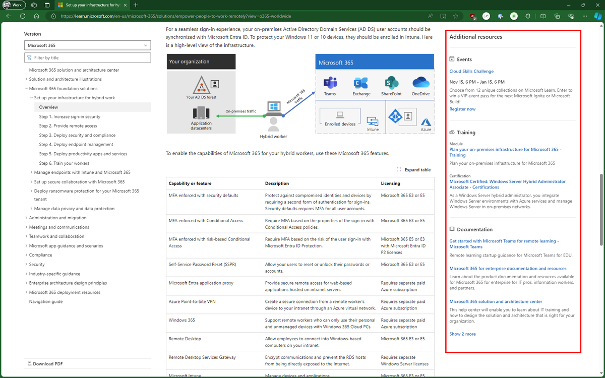 TomAafloen's tweet photo. Do you rarely use “Additional resources” on https://t.co/v6NDHyFhaZ? Then I recommend installing the "Refined Microsoft Learn" browser extension by @merill (available for Chrome and Edge).
Read more here:
https://t.co/QKTVCJBBSB

#Microsoft #MSLearn #Entra #EntraID #Onevinn https://t.co/WqdGP2RD2m