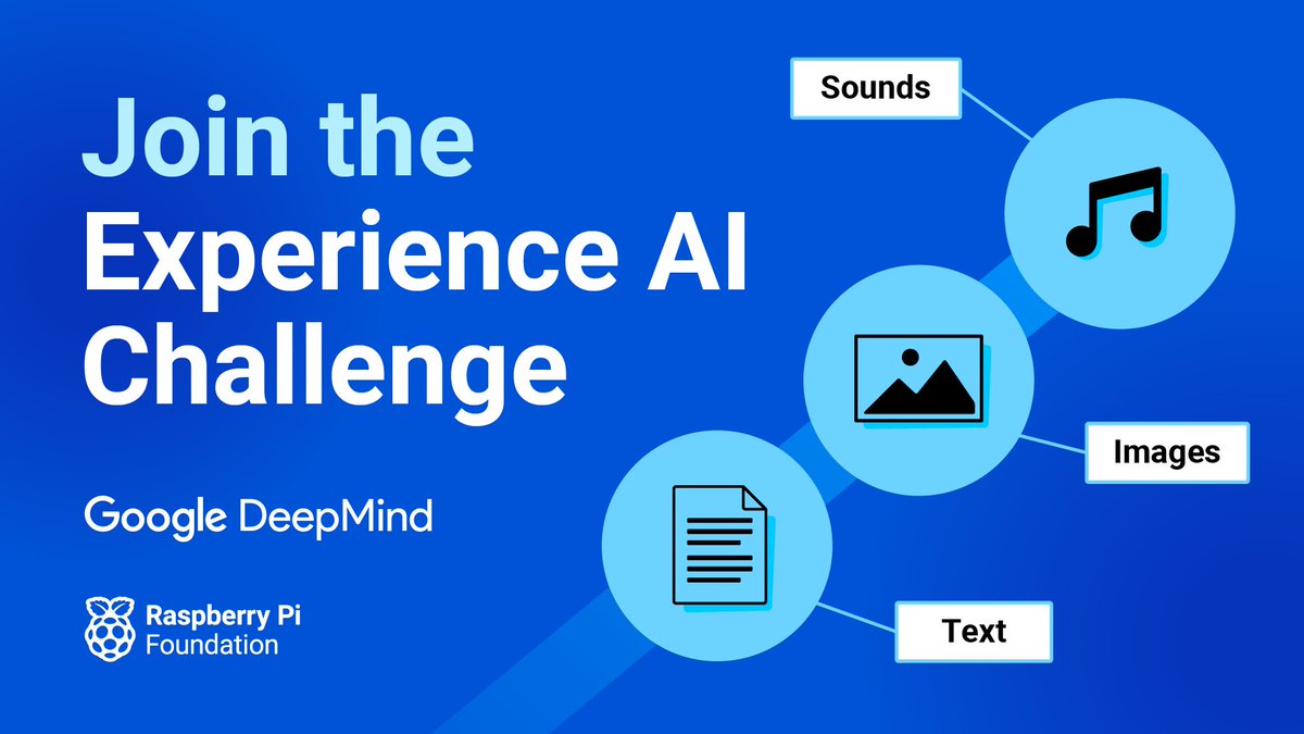 The #ExperienceAIChallenge is LIVE! Turn your learners into AI creators — challenge them to build an AI app that sorts images, sounds, and text. The challenge is open to young people in the UK. Learn more: rpf.io/experience-ai-… #AILiteracy #GoogleDeepMind