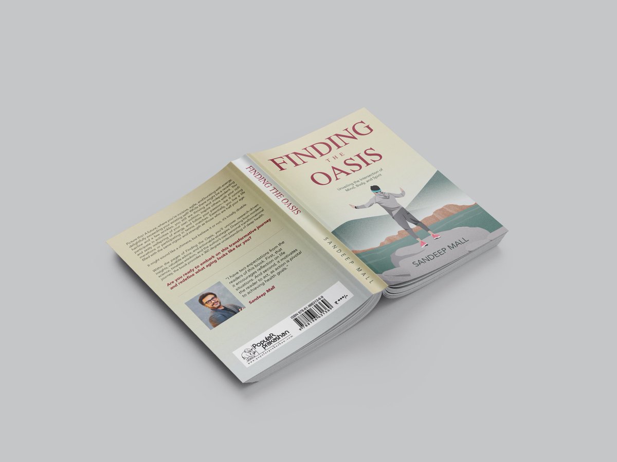 SandeepMall's tweet photo. With just one month left for the release of "Finding the Oasis," I'm excited to share the beautifully crafted cover design by @rohitvaarma and his team. Pre-booking will commence at the end of this month on various channels. Your blessings are much appreciated. Hope you like it! https://t.co/2mAaZNhCjc