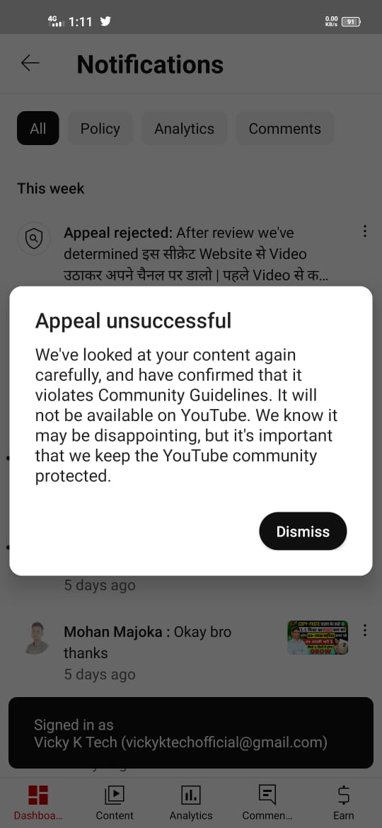 dilkashsmart's tweet photo. @TeamYouTube Dear YouTube I Posted a video on youtube but youtube put community strike on my video. Its only informative content for viewers. Many videos like mine already uploaded but why did strike come on my video only? Please review

My video link 
https://t.co/6FF8sr5UEH https://t.co/svj4TC12hJ