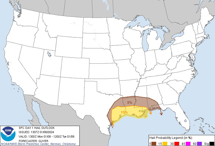 LimWeather's tweet photo. D1
#EnhancedRisk in S #DixieAlley esp #NewOrleans, #BatonRouge, #LakeCharles, #Gulfport, #Mobile, #Houston, #thewoodlands, #PasadenaTX, #Galveston, #SugarLand
10% SIG #Tornado/30% SIG #Wind/15%#Hail risk
#Wxtwitter #SPC #SevereWX #LAwx #MSwx #ALwx #FLwx #HOUwx #TXwx #GLSwx https://t.co/eGNwZRbpo0