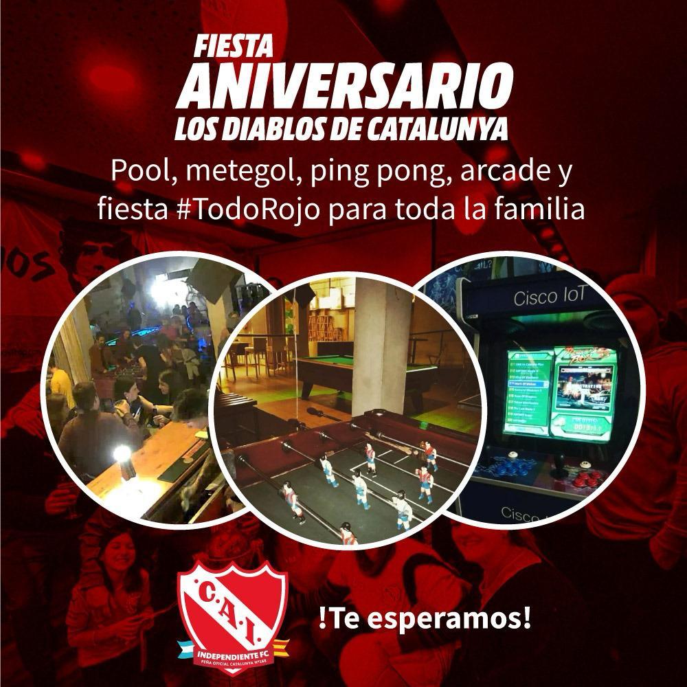 RojoIFCa's tweet photo. Comienza un nuevo año y se renuevan las ilusiones 🇦🇹✨ ¡Los Diablos de Catalunya lo empezamos con un buen festejo por nuestro Aniversario!

🗓️ Domingo 14 de enero, 13 hs.
🏠 MauMau Underground (Poble Sec).
💸 10 EUR
Entrada+Comida+Num. para Sorteos 

¡Te esperamos! 
#TodoRojo🔴 https://t.co/BlrmVeA5ZB