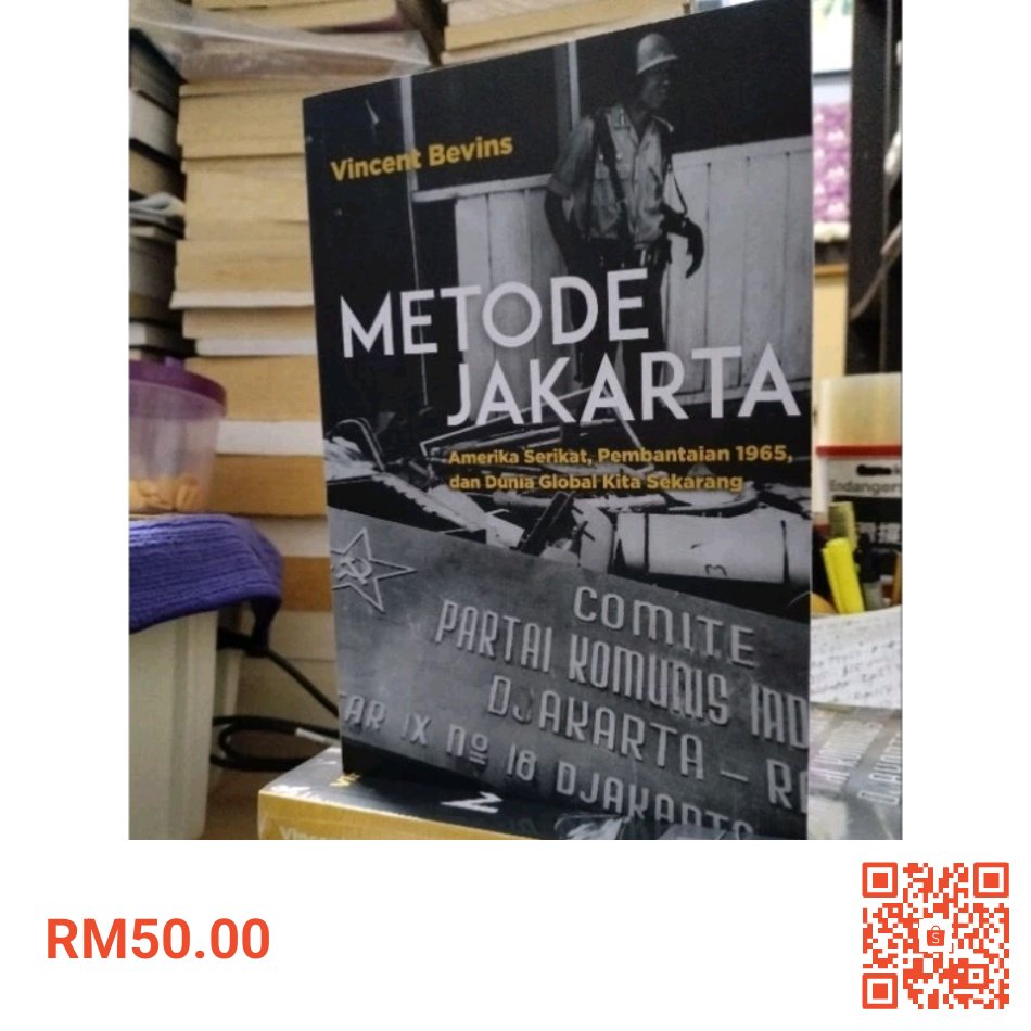 k_hitamputih's tweet photo. Menempatkan pembantaian massal 1965 di Indonesia dlm konteks global, menunjukkan bagaimana AS mendukungnya sekaligus memakainya sebagai model represi di negara-negara lain #khp #MetodeJakarta @Vinncent
@marjinkiri
https://t.co/HuMdtEdRzP #ShopeeMY https://t.co/iJYE21dgk5