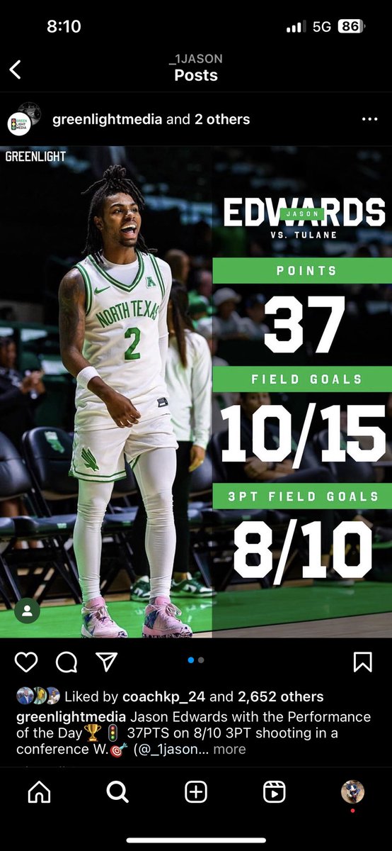 <a href="/jasonedwards_1/">Jason Edwards</a> has been playing amazing basketball lately it hasn’t change no matter what jersey he puts on he makes an impact so glad we were apart of the journey #BelieveTheHype😤🤫