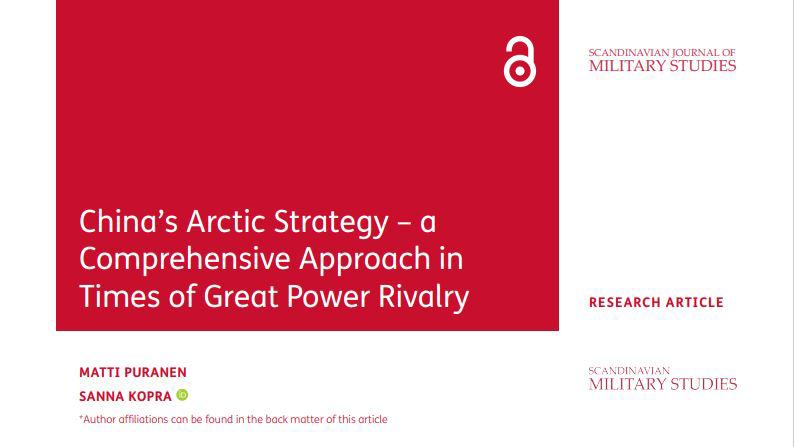 Arctic_Centre (@arctic_centre) on Twitter photo New article on #China 's long-term #Arctic strategy by <a href="/SannaKopra/">Sanna Kopra</a> and Matti Puranen published in Scandinavian Journal of Military Studies.
Article is open access for all interested readers!
sjms.nu/articles/10.31… New article on #China 's long-term #Arctic strategy by <a href="/SannaKopra/">Sanna Kopra</a> and Matti Puranen published in Scandinavian Journal of Military Studies.
Article is open access for all interested readers!
sjms.nu/articles/10.31…