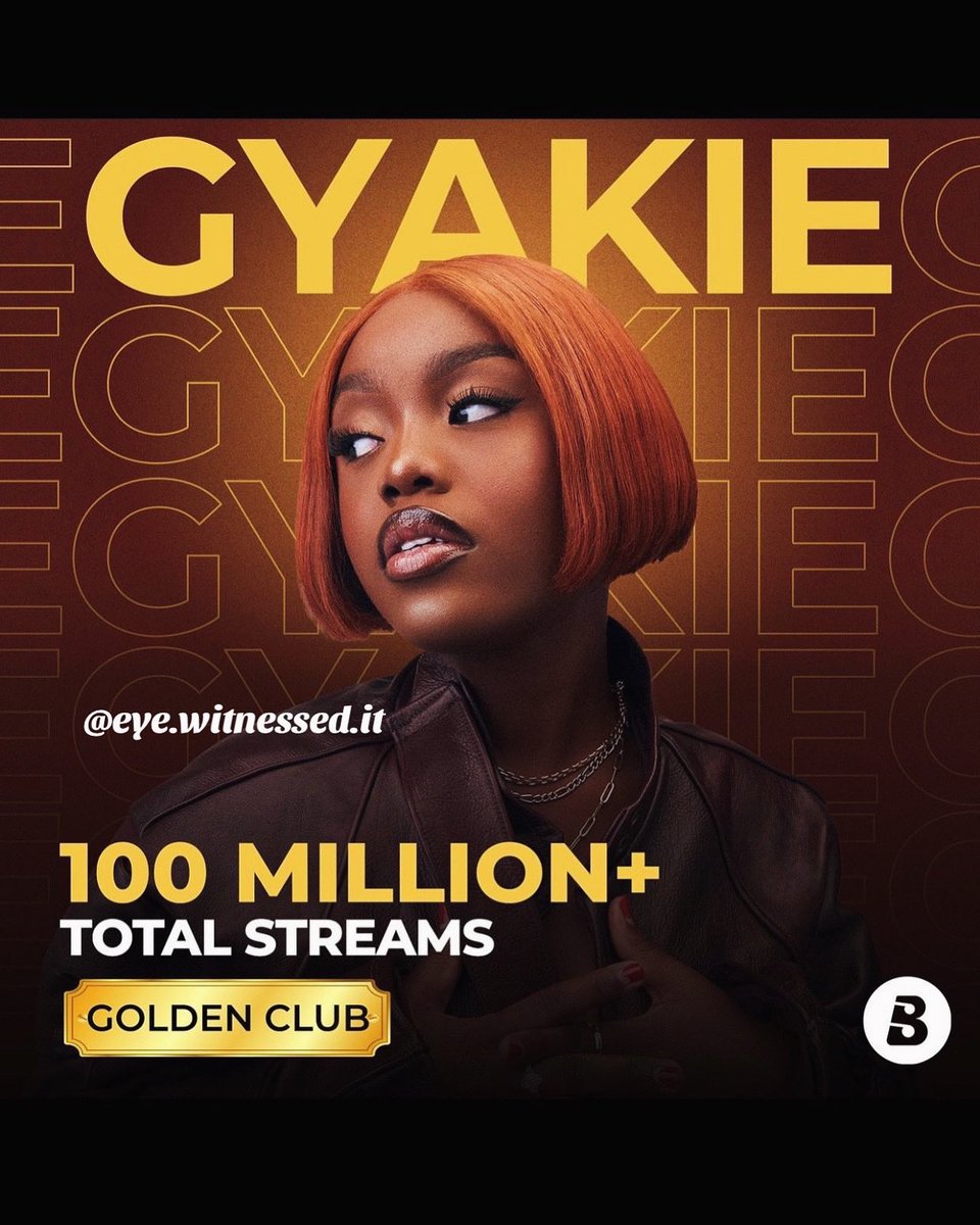 Congratulations @Gyakie_ on your achievement on Boomplay💥💫.#boomplay #gyakie #rentfree #Ghana #boomplaygoldenclub #NewForce