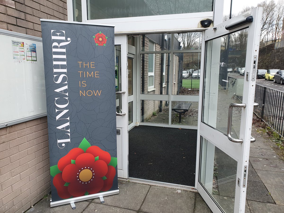 The doors are open at our first in-person consultation event on the proposed devolution deal for Lancashire. We're here at Darwen Youth Centre until 3pm. Come and find out about the proposals and how you can have your say.  #TheTimeIsNowForLancashire