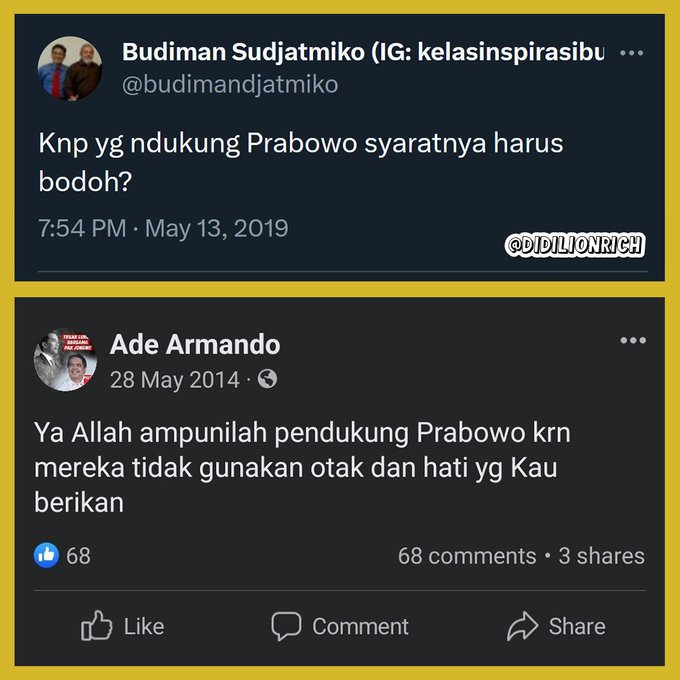 'Bukan Surat Terbuka' Pak @prabowo sehat ya. Insya Allah pasca Pilpres 2024, bisa istirahat, bermain lagi dengan kuda-kuda jantan Pak Prabowo. Sebagai mantan pendukung kelas berat Pak Prabowo pada 2014 dan 2019, ikut mendoakan kebaikan dan kesehatan Pak Prabowo. Pilpres 2024,