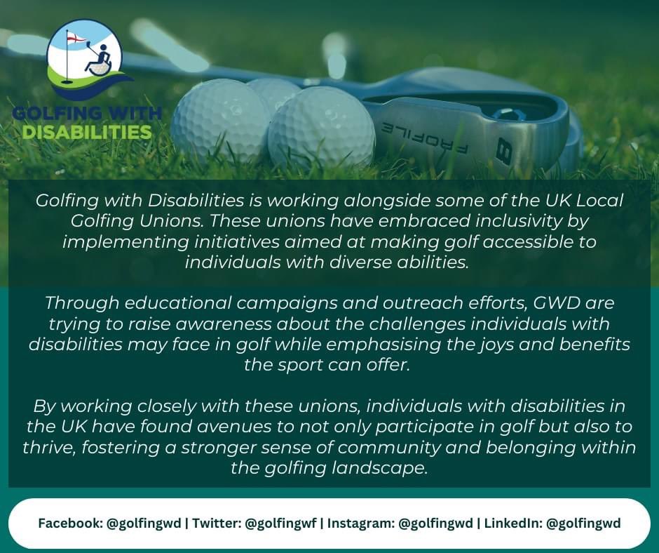 Building partnerships is key for us #breakingdownbarriers #disabledgolf
