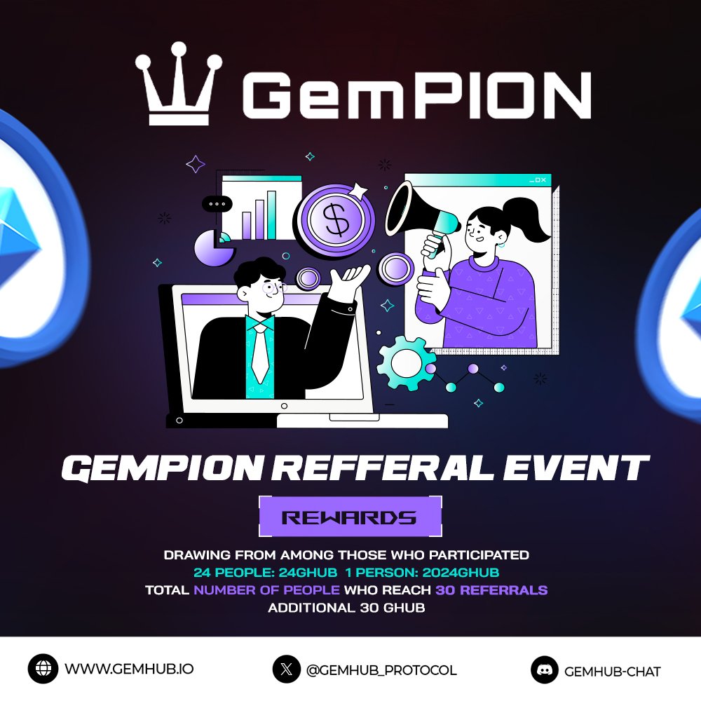 wings_nft's tweet photo. Just a reminder to all friends 🥰
There's still one week left for us to invite friends to play at gempion 🥂 and get rewards 🤩
Make sure you don't miss it ✅
#GemPION #GemHUB #Tournament #Giveaways #Airdrop https://t.co/xMUs5t5lAe
