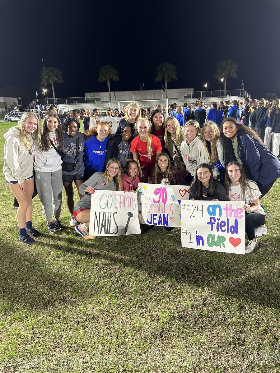 Last night the team came to the @ECNLgirls National Selection game to support our forward and @XavierWSOC commit @ErbachSamantha. Exceptional game to watch and she added beauty of a goal to help the East team take the win. Love the total team support whistle to whistle.