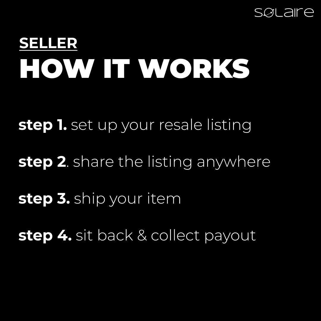 How it works 😎  1/3 😀 

#resale #peertopeer #fashion #streetwear #collectible #autograph #memorabilia #wallet #seller #buyer #royalty #blockchain #web3