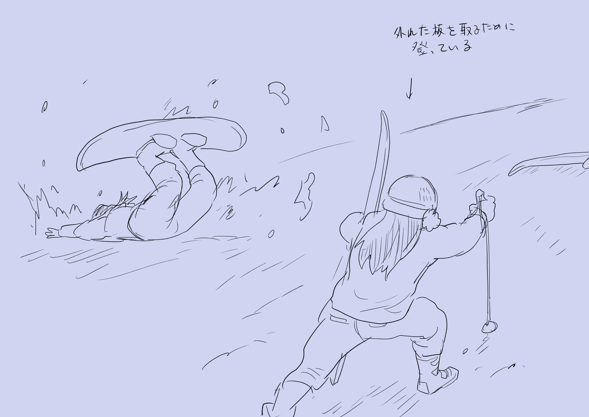 ネタ思いついてしまってネーム作るので配信したかったけどしません。
今年のろきおではスキー場始まりです。 