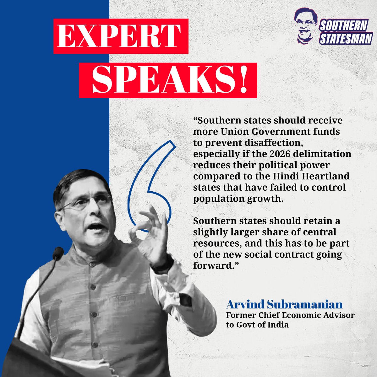 Former Chief Economic Advisor, Arvind Subramanian, advocates for equitable distribution of central resources to maintain harmony in India's diverse landscape.

#NorthvsSouth #CentrevsState #ResourceAllocation #UnityInDiversity #CentralGovt #SouthIndia #ArvindSubramanian