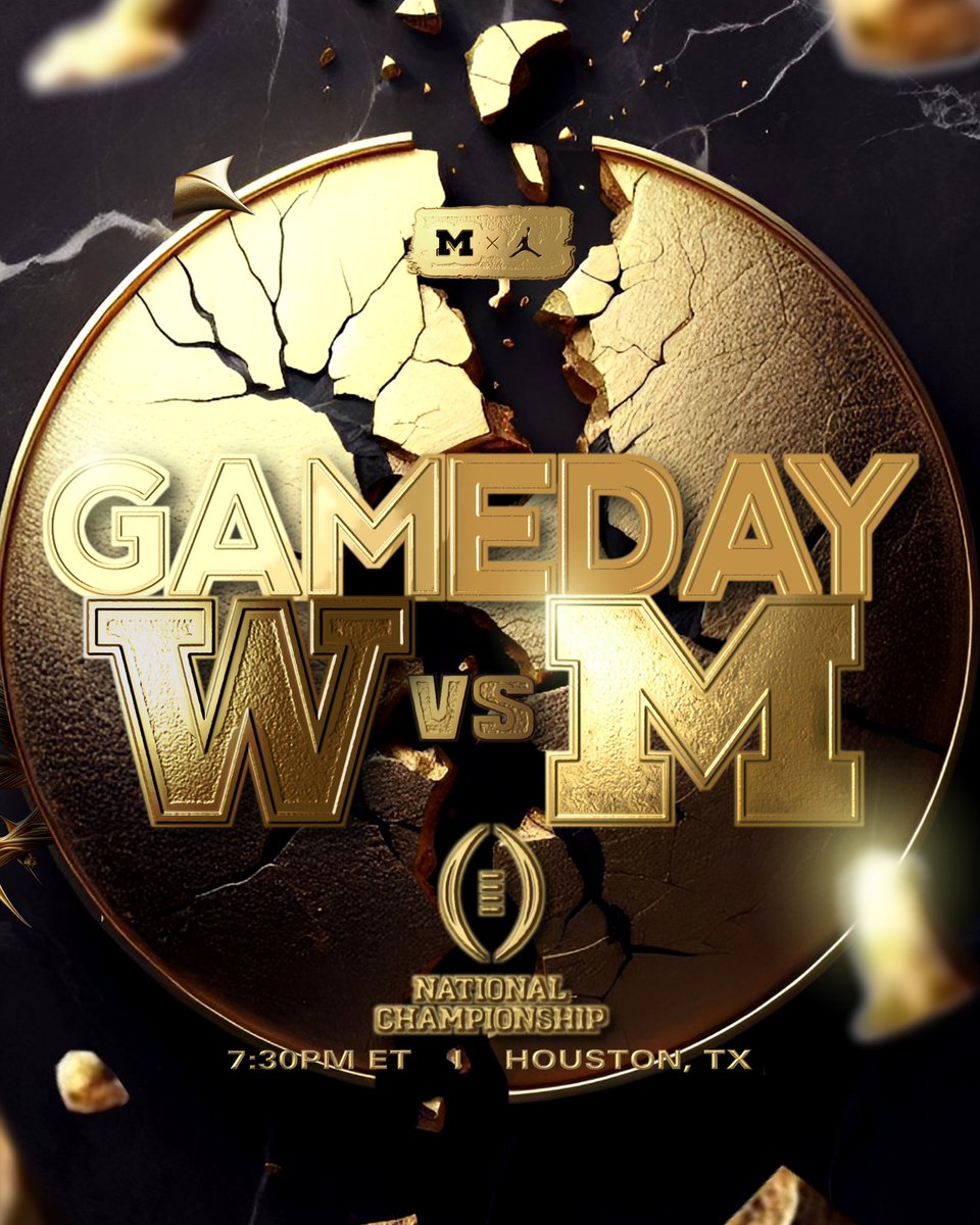 SantaJOno's tweet photo. The ultimate game day in college football has arrived. Michigan is playing Washington for the Natty. Let’s Go Blue! 〽️ https://t.co/rR6RoBsb6J