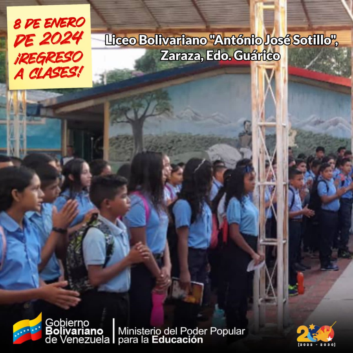 CDCEGuarico's tweet photo. Porque #SifontesSeAcercaAlPanteón en cada institución educativa de todos nuestros Mcpios del Edo. Guárico nuestros docentes muy cordialmente reciben a nuestros chicos/as para dar inicio al 2do Momento Pedagógico. #mppeducacion #mppe
@NicolasMaduro
@MPPEDUCACION
@_LaAvanzadora https://t.co/1OCDFTiq2h