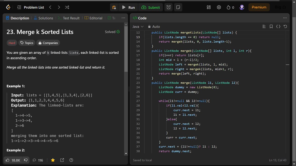 nehathecoder's tweet image. Day 90 of #100DaysOfCode
🌟#Java :
✅ Interface vs Abstract Class
🌟#DSA :
✅ Merge k Sorted Lists
✅ Evaluate Reverse Polish Notation
