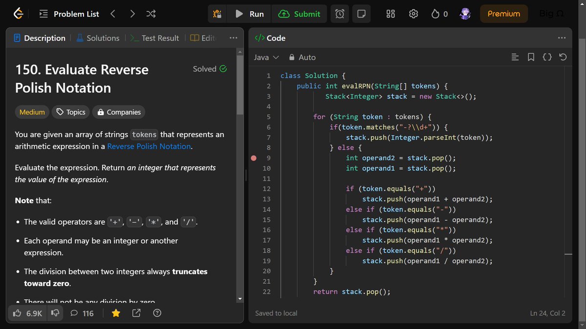 nehathecoder's tweet image. Day 90 of #100DaysOfCode
🌟#Java :
✅ Interface vs Abstract Class
🌟#DSA :
✅ Merge k Sorted Lists
✅ Evaluate Reverse Polish Notation