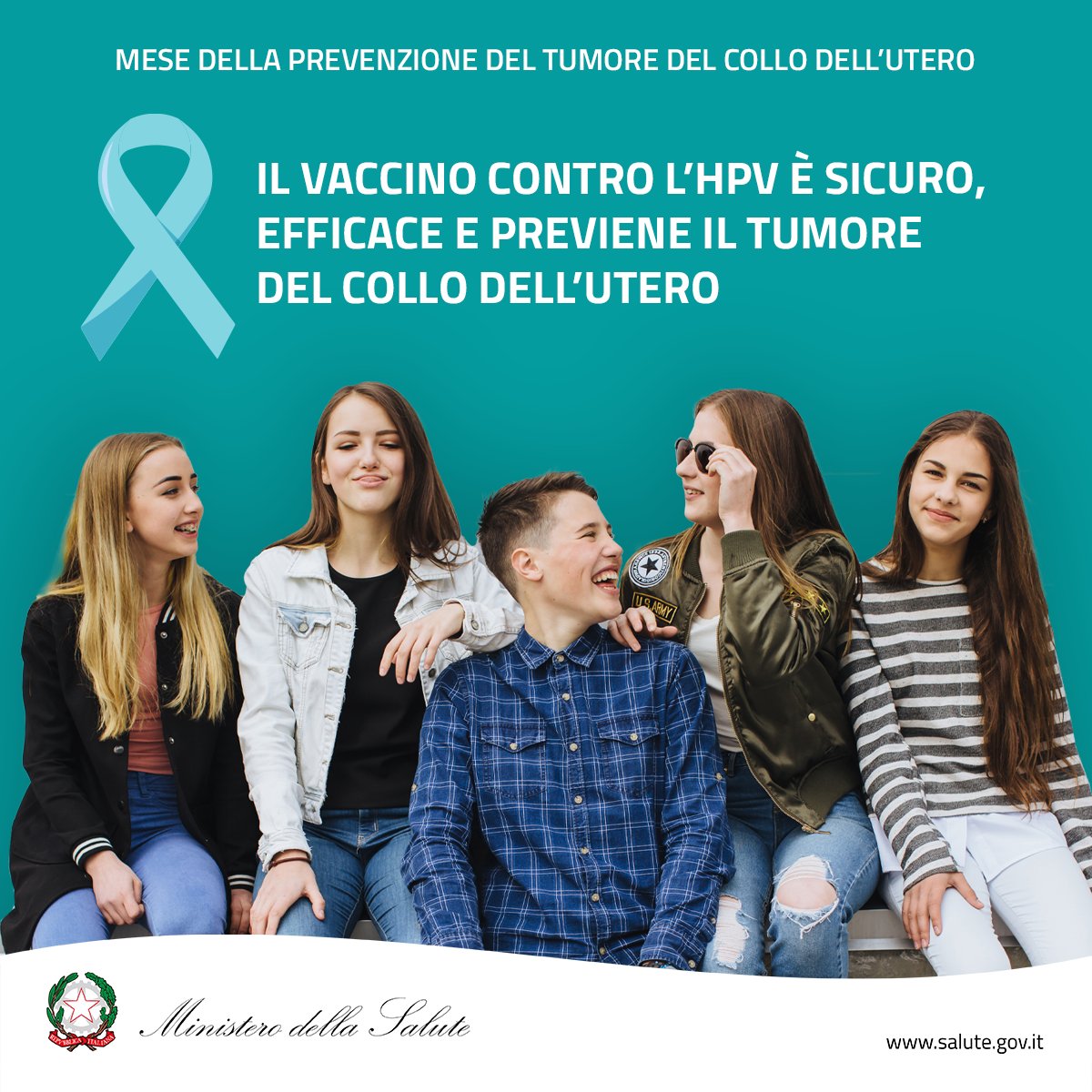 MinisteroSalute's tweet photo. L’#HPV è la più frequente infezione sessualmente trasmessa ed è la causa principale del tumore del collo dell’utero.
Per ridurre il rischio, il vaccino contro l’HPV è sicuro, efficace e raccomandato e gratuito per le ragazze e i ragazzi dagli 11 anni.
 
🔍https://t.co/qHN9YXhMhr https://t.co/eZlFJSALVr