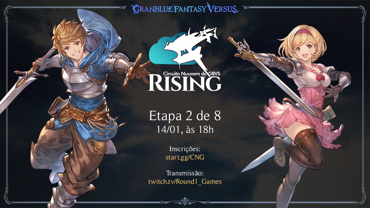 Fala, galera!

A próxima etapa ocorrerá do circuito ocorrerá no domingo, 14/01, às 18h.

Inscreva-se em: start.gg/CNG

#GBVSR #GranblueFantasyVersusRising