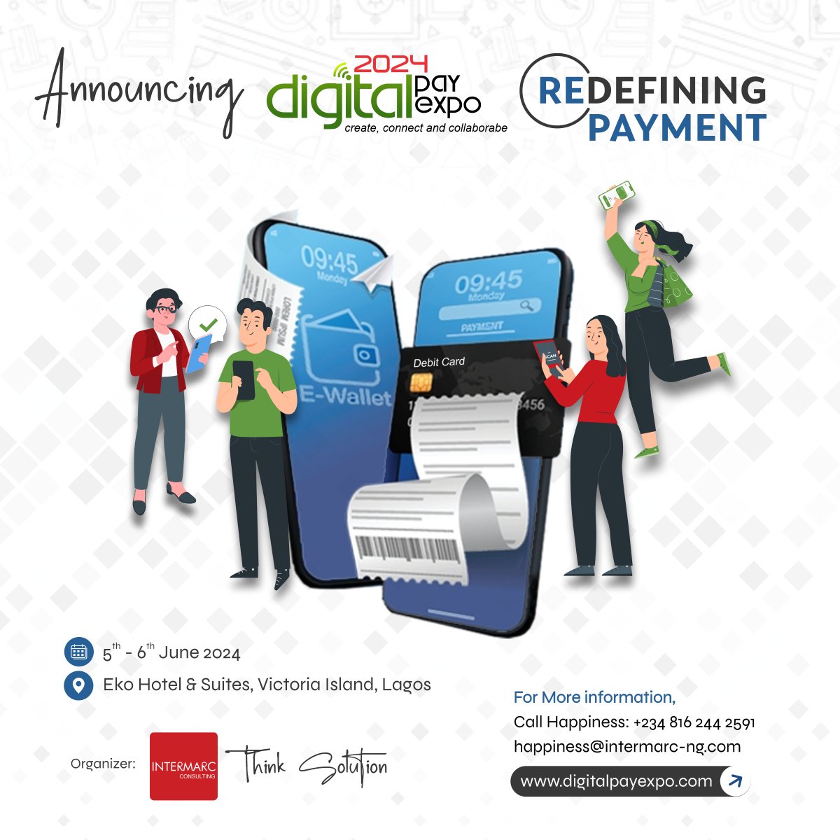 digitalpayexpo's tweet photo. We are back for the 24th edition of the Digital PayExpo Conference! 

We are pleased to announce the theme for Digital PayExpo 2024 is ‘Redefining Payment.’ 

Click Here: https://t.co/sNLBXBLbfu

#DPE2024 #RedifiningPayment #broadcast #announcement #fintech #banking  #Africa https://t.co/f31f2QC662
