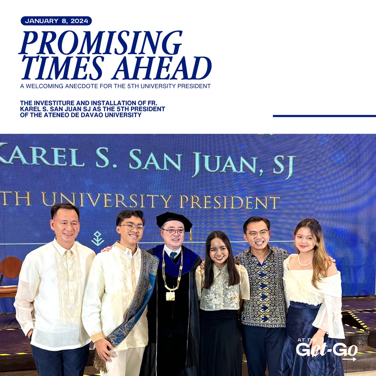 addusamahan's tweet photo. LOOK | Today, we greet the new year and the next half of the academic calendar with warmth and optimism as Fr. Karel San Juan, SJ officially joins us as our 5th President.
Welcome home, Fr. Karel! Here’s to promising times ahead! 🌟
#AtTheGetGo↗️ https://t.co/FgAhMJzs47