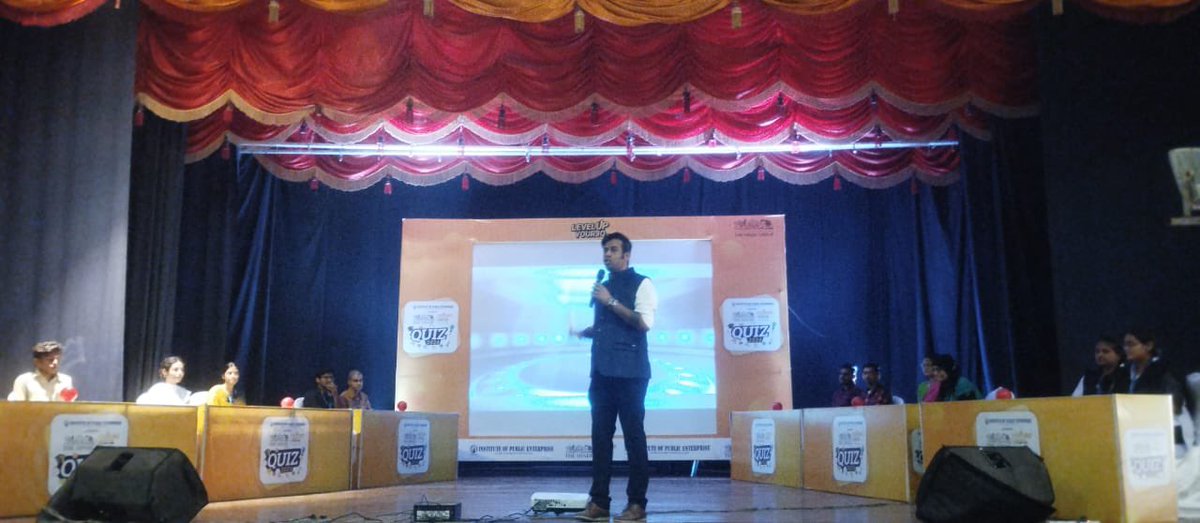 QuizGreycells's tweet photo. @the_hindu and Institute of Public Enterprise has collaborated with Greycells for a series of Quiz events for college students across AP, Telangana &amp; Odisha
Ace Quizmaster Gautam Bose hosted the inaugural event at Vijaywada earlier today
#greycellsevents #quiz https://t.co/xrKGMWFmr4