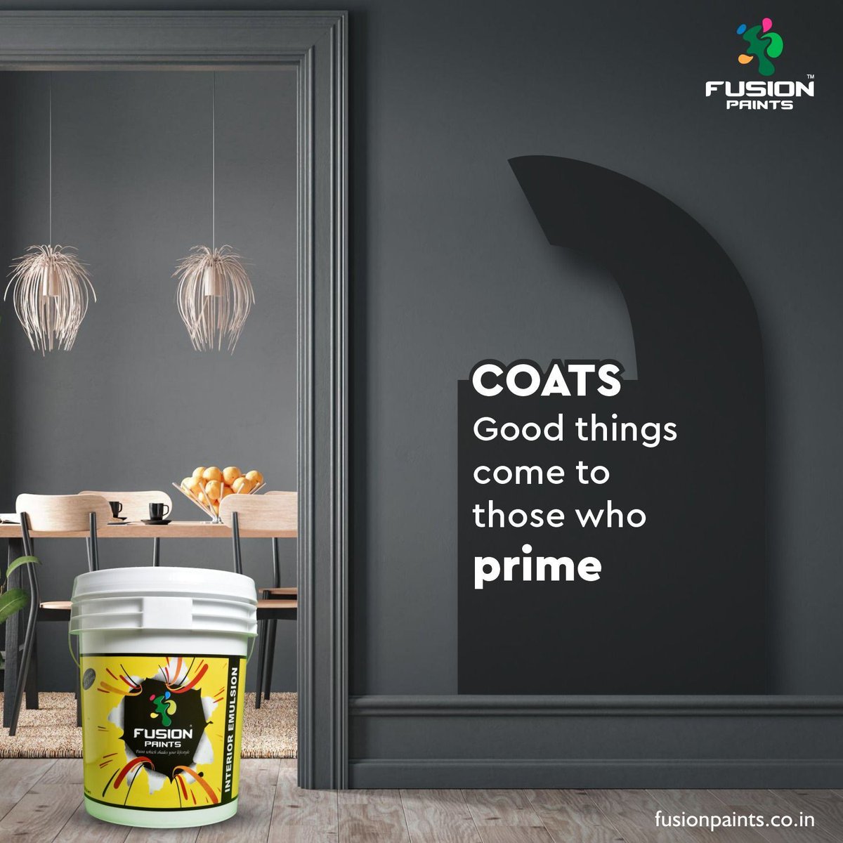 fusion_paints's tweet photo. As the foundation is led by strong support, similarly if you have a desire to get glossy walls with a beautiful look, you must switch to Fusion Paints Prime. Switch to Prime, switch to luxury. 

#fusionpaints #fusion #wallpaints #texturepaints #texturepainting #paintingideas https://t.co/L1gomqaQQW