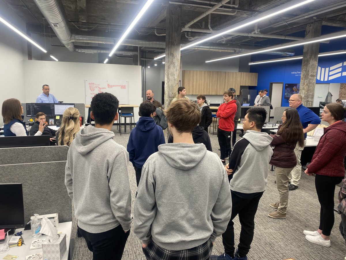 SiouxCityCSD's tweet photo. Thanks to McClure Engineering for giving our Career Academy engineering students a glimpse of their world. We appreciate their interest in our students and look forward to collaborating with McClure on more opportunities including internships for our future engineers! #SCCSD https://t.co/KpB4Lm16PB
