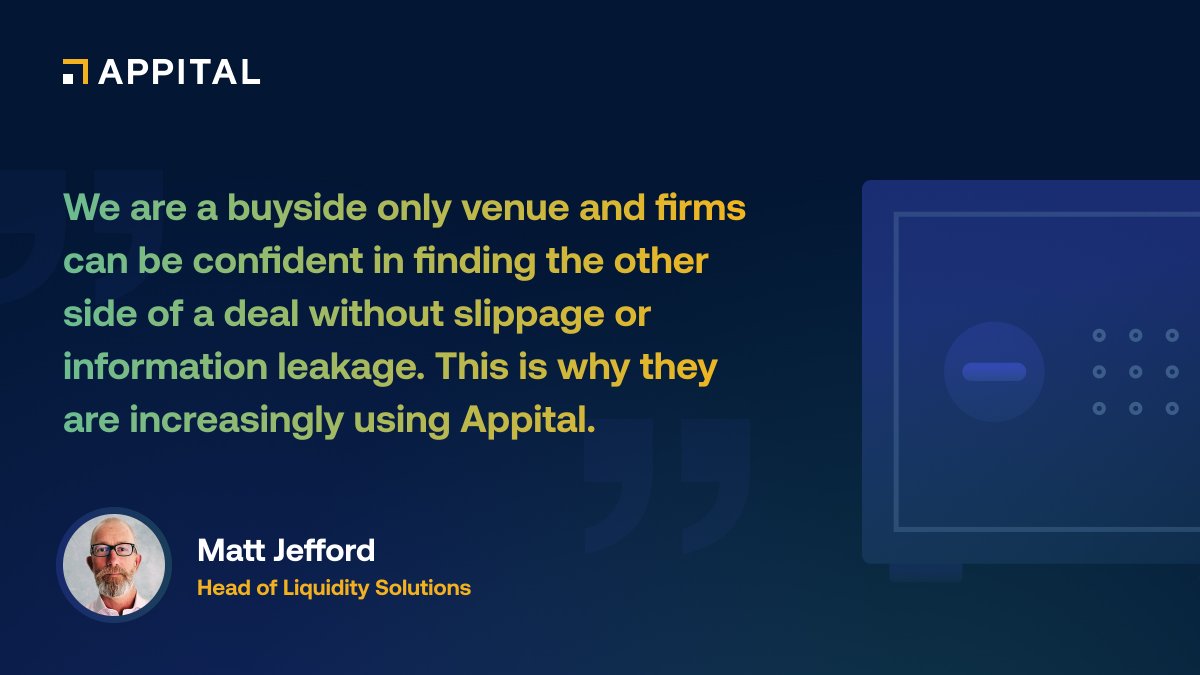 Matt Jefford, our Head of Liquidity Solutions, talked to @ATeamInsight about the reluctance from buyside traders to enter full orders into traditional matching venues a-teaminsight.com/briefs/appital…