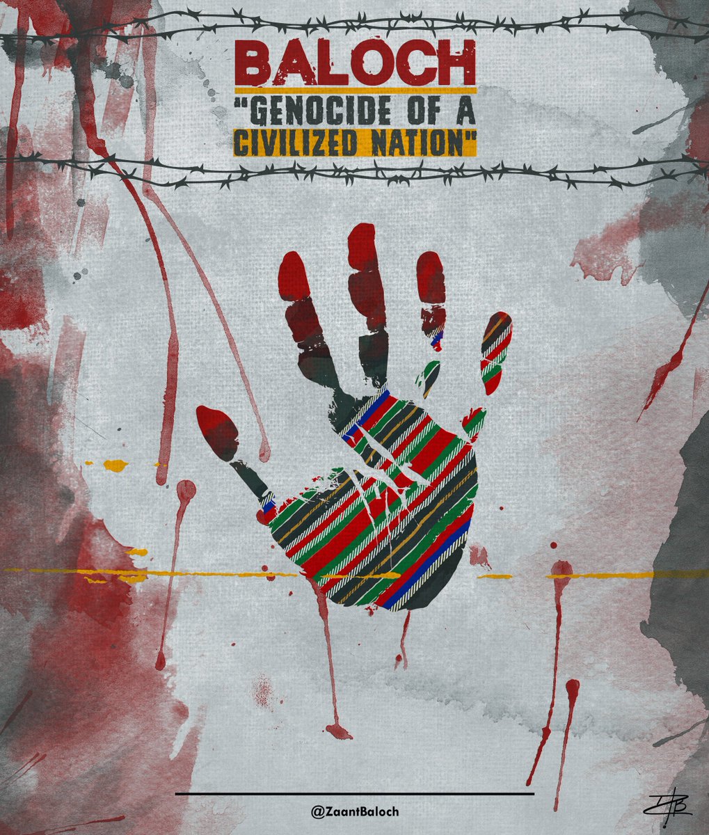 Title: BALOCH
"GENOCIDE OF A CIVILIZED NATION"

In pixels and shades, a digital canvas bears witness to Balochistan's heart-wrenching narrative—the unspoken tragedies of violence and extrajudicial killings.

#StopBalochGenocide
#MarchAgainstBalochGenocide