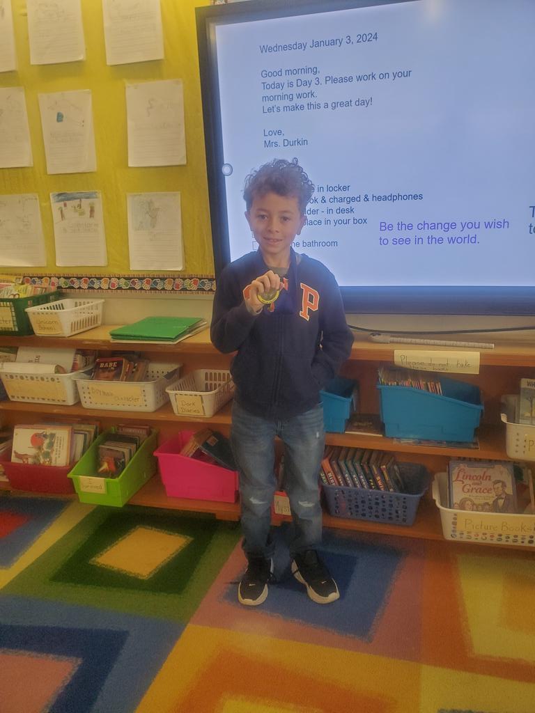 Our January OSCAR winner! Congratulations Eli! Keep up the good work 👍