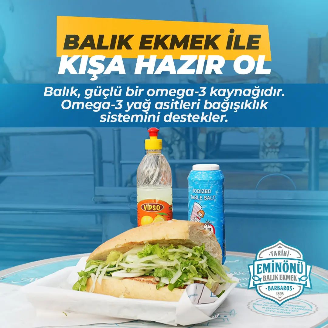Kış kapıdan baktırdı, sen balık ekmeğini hazırla!
#KışaHazır #BalıkEkmek #SağlıklıYaşam #fishbread #eminönü #yemek #fastfood #sokaklezzetleri #balık #kalyataibarbaros #tarihi #tekne #boat #değişmeyenlezzet #fishandbread #since #tarih #history #keşfet #winter #kış