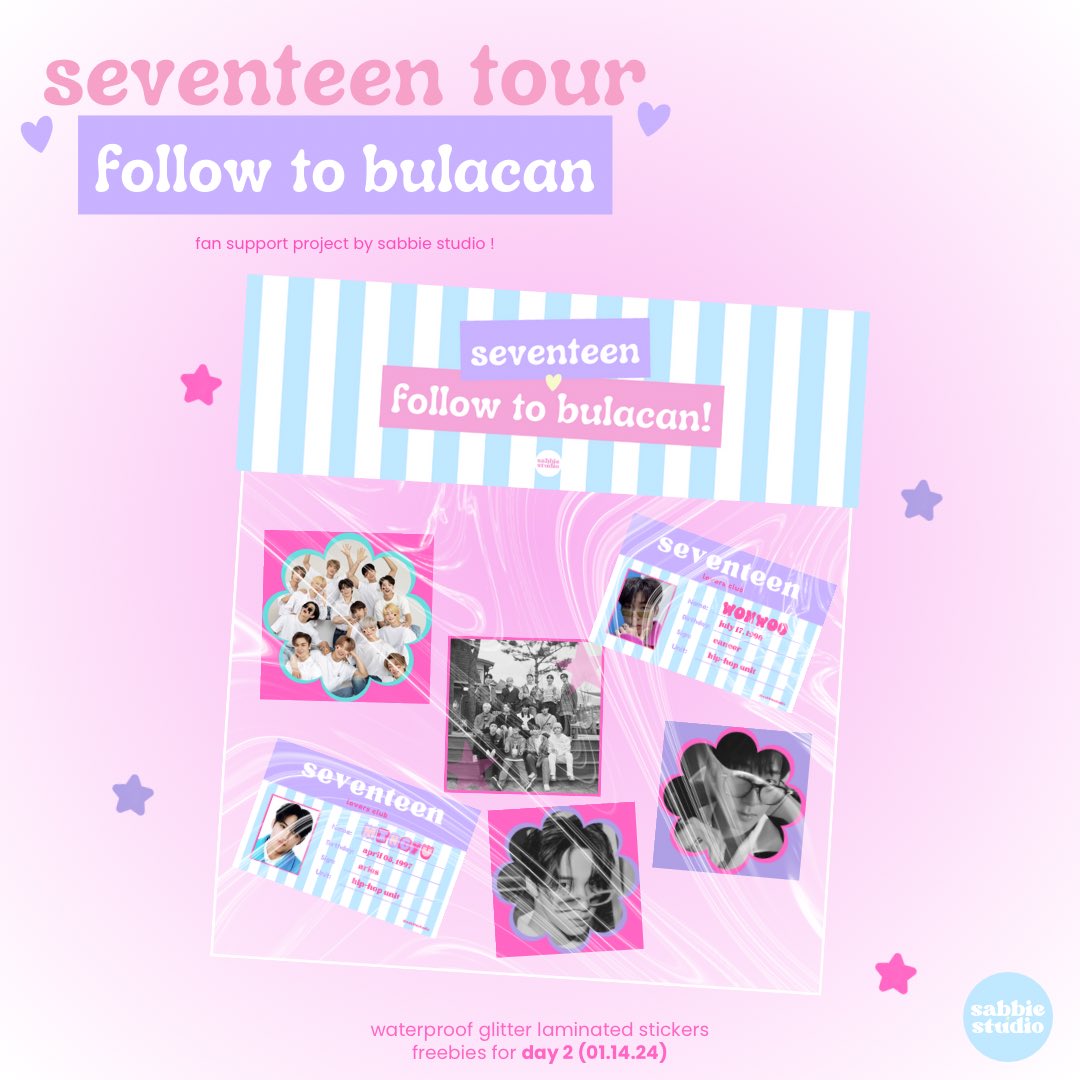sabbiesells's tweet photo. seventeen follow to bulacan freebies by @sabbiestudio ⋆౨ৎ˚⟡˖ ࣪

౨ৎ strictly 1:1
౨ৎ like &amp; retweet
౨ৎ open for trades
౨ৎ limited quantity only! 

see you, carats! 🎀

#FOLLOW_TO_BULACAN
#FOLLOW_TOUR_IN_BULACAN https://t.co/2EyYw84YRi