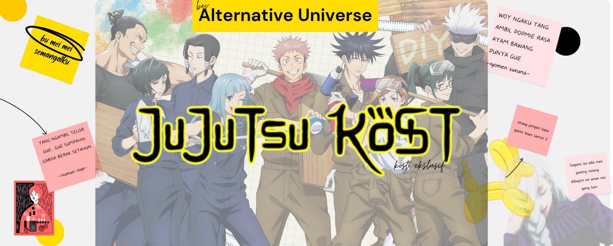 ikitgai's tweet photo. ️️
️️

ㅤㅤㅤㅤㅤ   🔞 AU — serba serbi keseharian jujutsu kaisen sebagai anak kost

️️
️️
️️
️️ https://t.co/RH77MB2wNQ