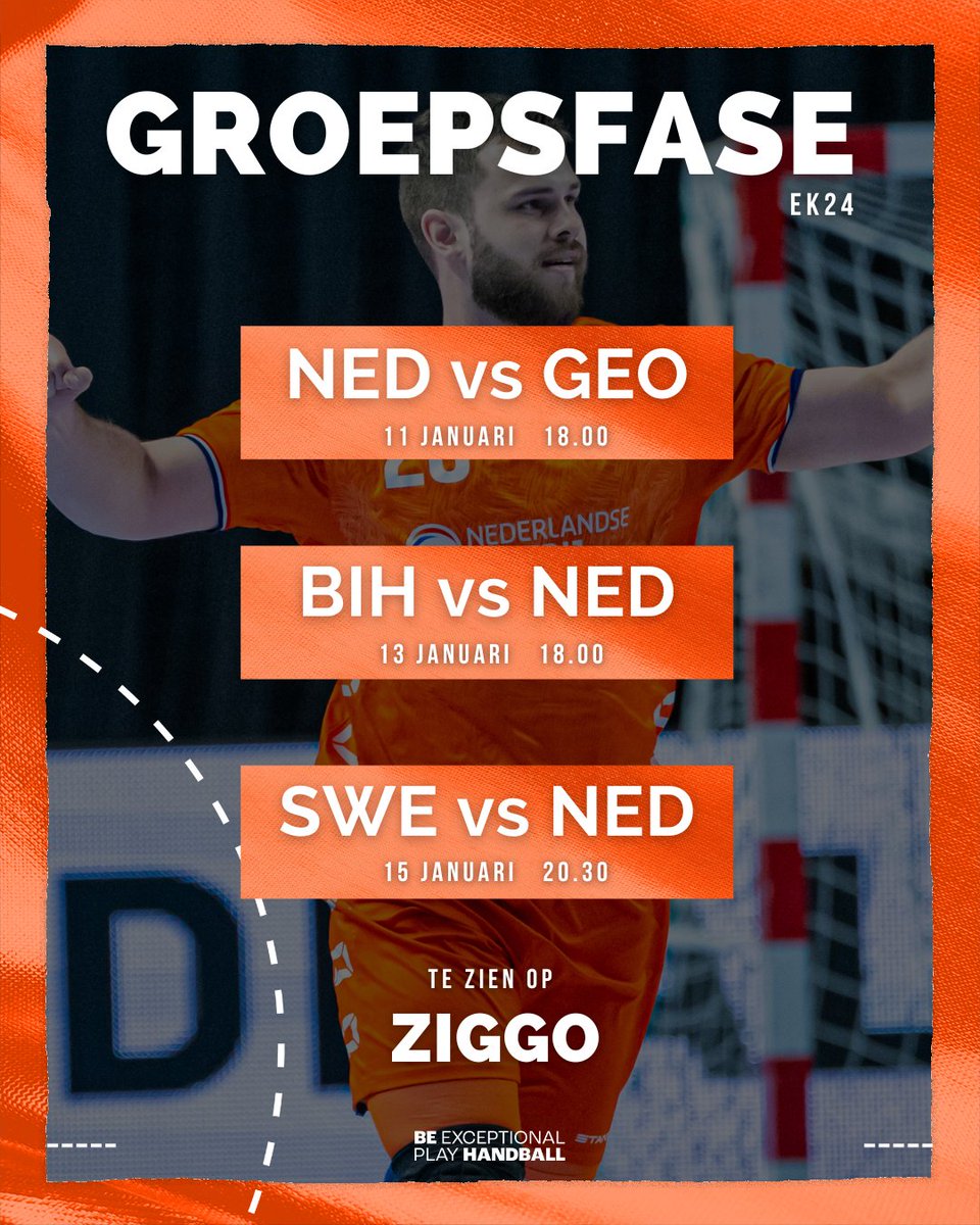𝗦𝗼𝗺𝗲 𝗶𝗺𝗽𝗼𝗿𝘁𝗮𝗻𝘁 𝗱𝗮𝘁𝗲𝘀 𝘁𝗼 𝗻𝗼𝘁𝗲 ✍️

Donderdag start voor de TeamNL Handbalheren het EK in Mannheim 🔥 Zij spelen dan om 18:00 uur hun eerste wedstrijd tegen Georgië 🇬🇪