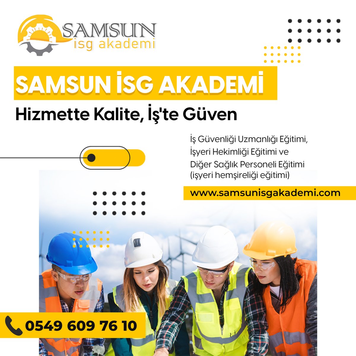 isg_akademi's tweet photo. Samsun İSG Akademi
Hizmette Kalite, İş'te Güven

📌İş Güvenliği Uzmanlığı Eğitimi, 
📌İşyeri Hekimliği Eğitimi 
📌Diğer Sağlık Personeli Eğitimi (işyeri hemşireliği eğitimi) 

alanlarında yılların verdiği tecrübe, alanında uzman eğitmen kadromuz ve her zaman yanınızda olan ilgili https://t.co/HNiwKCudLx