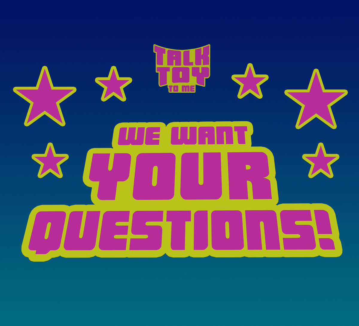 TalkToyToMe's tweet photo. Hey everybody! We need YOUR #toy related questions for our annual #QandA episode! We've already got some great ones but we need MORE! You have until Wednesday morning and can either send us a message or add a question below! 

#TalkToyToMe #Podcast #Toys #ToyCollecting https://t.co/NhkHvWXHk3