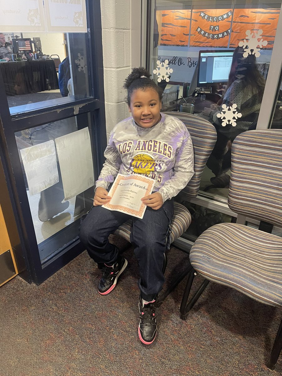 Congratulations to our Student of the Month for December, Kimora Faucette-Rainey. We are proud of you!