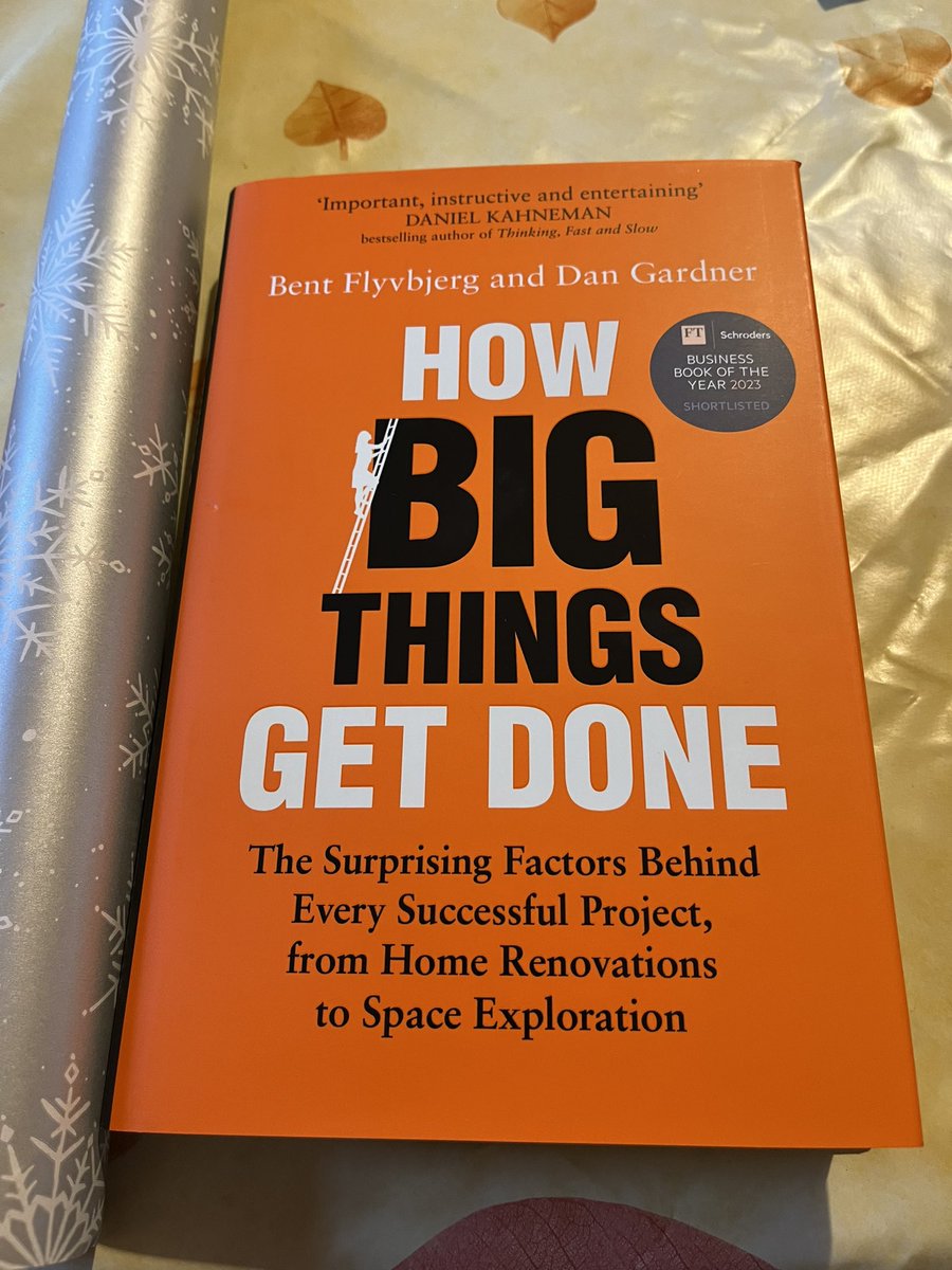 Therese_LW's tweet photo. Christmas gift to myself. Brilliant book with lots of examples of projects and explanations as to why cost and schedule overruns occur. Highly engaging overviews and lots of detail in the notes and references for further reading. #Unputdownable thanks @BentFlyvbjerg https://t.co/qQaylQdrMK