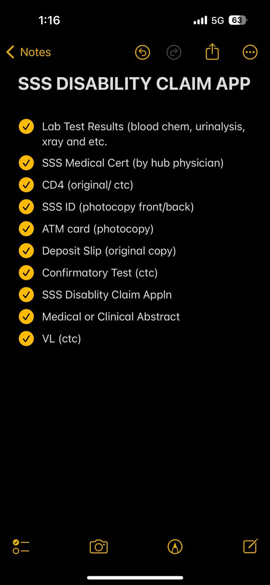 Pipoyy1990's tweet photo. check list  for  my 2nd SSS disability appln soon. 

at buti na lang ang babait nla sa HUB, thanks ate Gene &amp; fake Martin 😆🤣.
Di man ako ngpaalam na kukuha ako ng docs from them, pero tinawagan nla agad yon main branch pra di na daw ako babalik pa, at ayon na nga released agad. https://t.co/ff6METvRQg