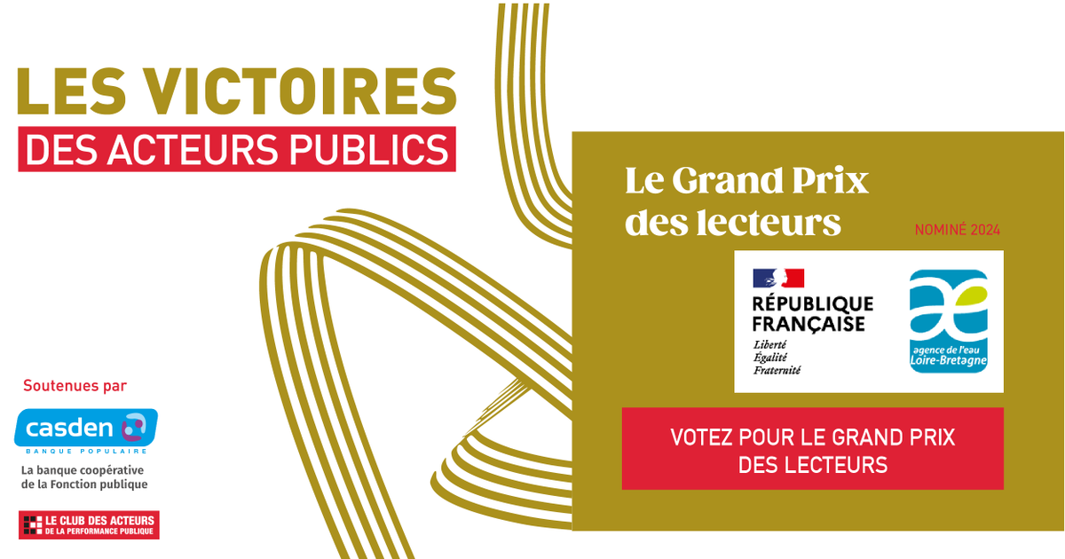 LoireBretagne's tweet image. 🤞@LoireBretagne nominée pour les Victoires des @acteurspublics 2024 dans la catégorie "organisation" pour la mise en place des #accords de #resilience 
🏆Les lauréats seront connus le 7/02 
👉Votez avant fin janvier (pour @LoireBretagne bien sûr😉)➡bit.ly/47m1Alt