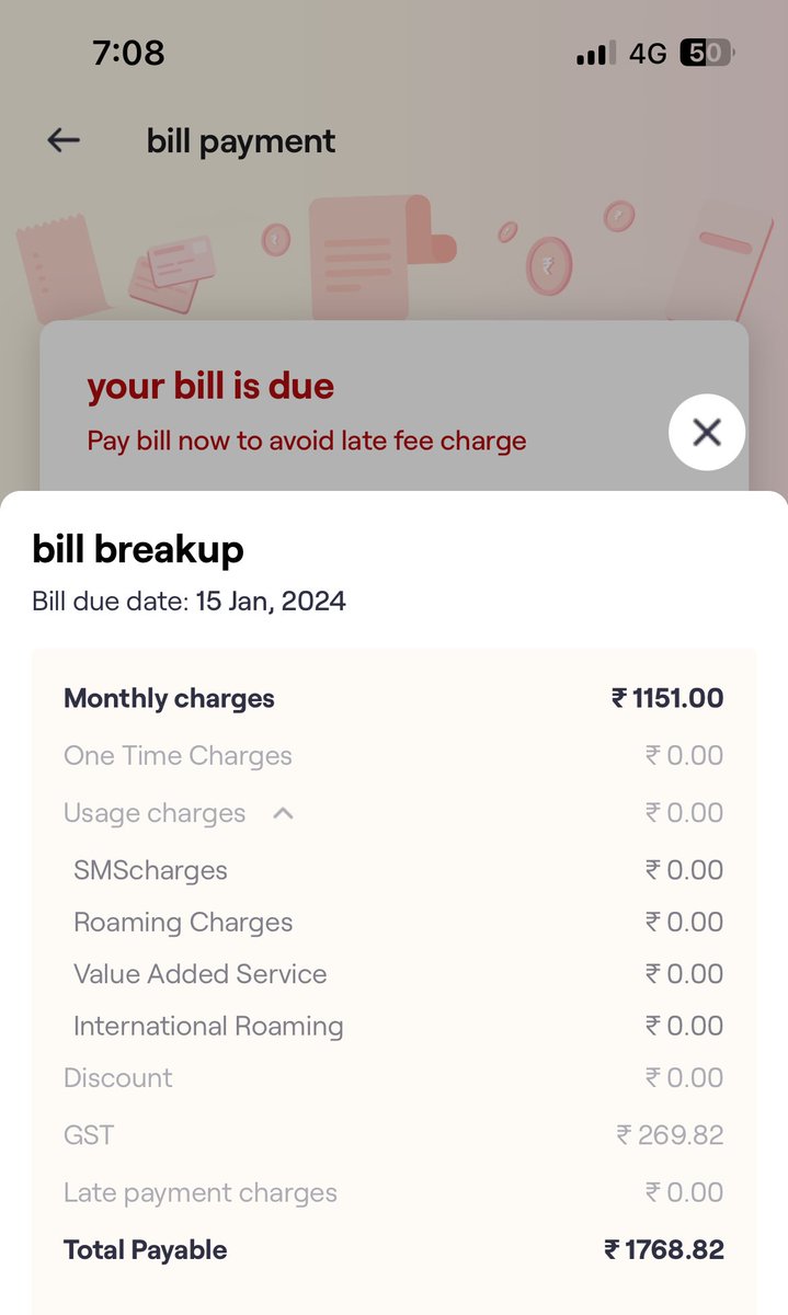 Avoid_potato's tweet photo. Dear @vodafoneIN_Fdtn ,contacting your customer care support is rocket science for me!
So I'm uploading the bill here,I want you to explain that how you added 1151+269.82 that the resulted sum is 1768.82!!
#vodafonescam
@VodafoneGroup https://t.co/OWdjVq9Dsa