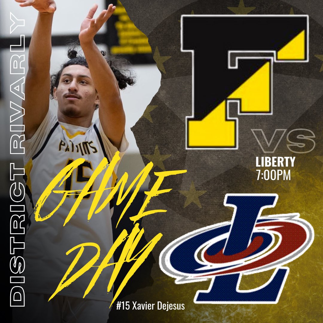 FHSBasketball1's tweet photo. ๐ฃDISTRICT RIVARLY
๐Liberty Hurricanes
๐ 7:00 PM
๐Memorial Gym - Linden St.
โ๏ธSee You THERE!
#FreedomFamily #GoPates #rivalry @fhssportsBASD @FreedomRiotSqu1 https://t.co/Cgv2vxQd6O